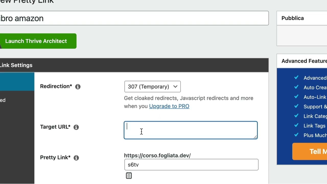 Accorciare gli URL su WordPress con Pretty Links