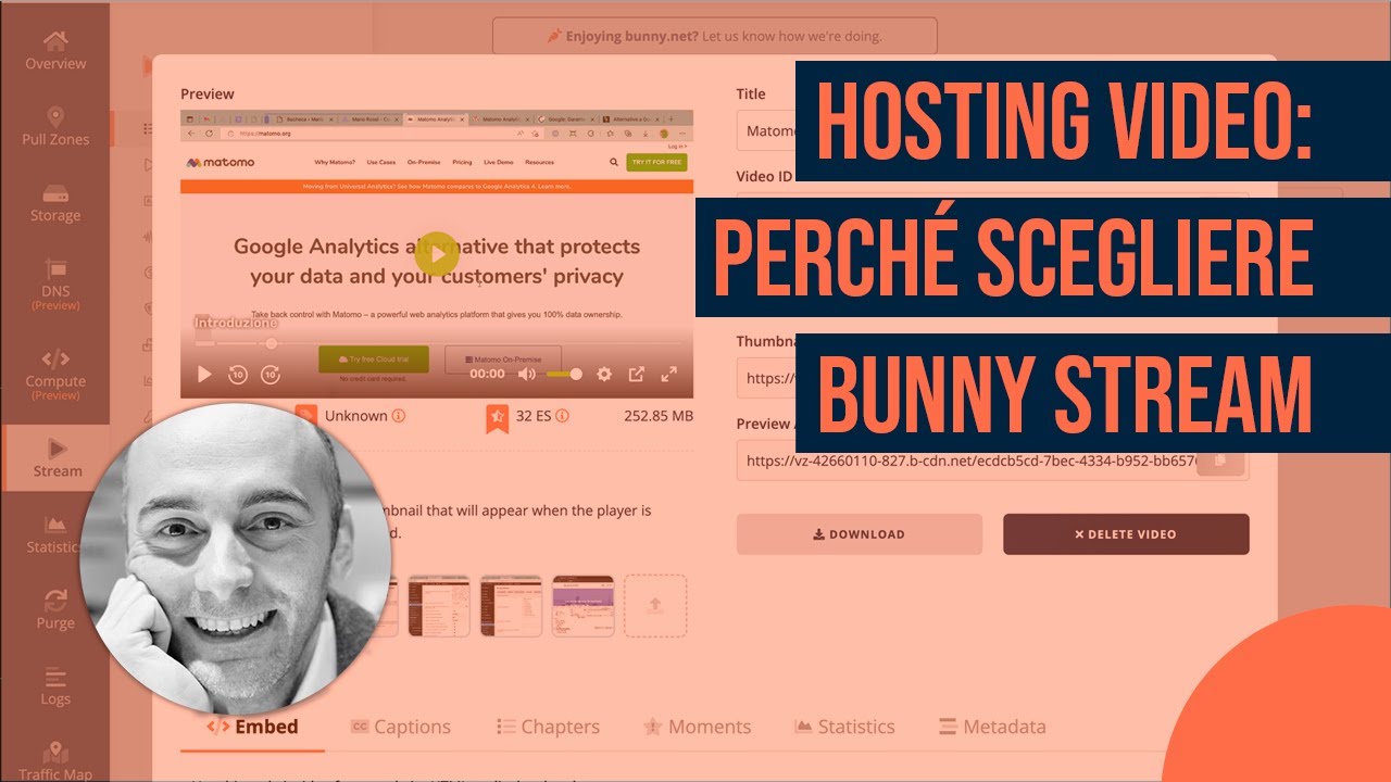 Bunny Stream: video hosting facile e conveniente