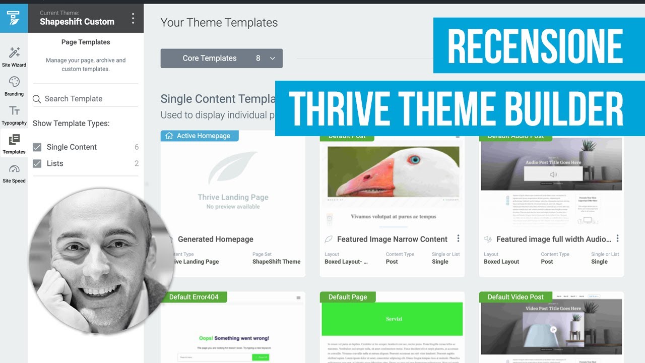 Thrive Theme Builder per crea velocemente il tuo sito WordPress