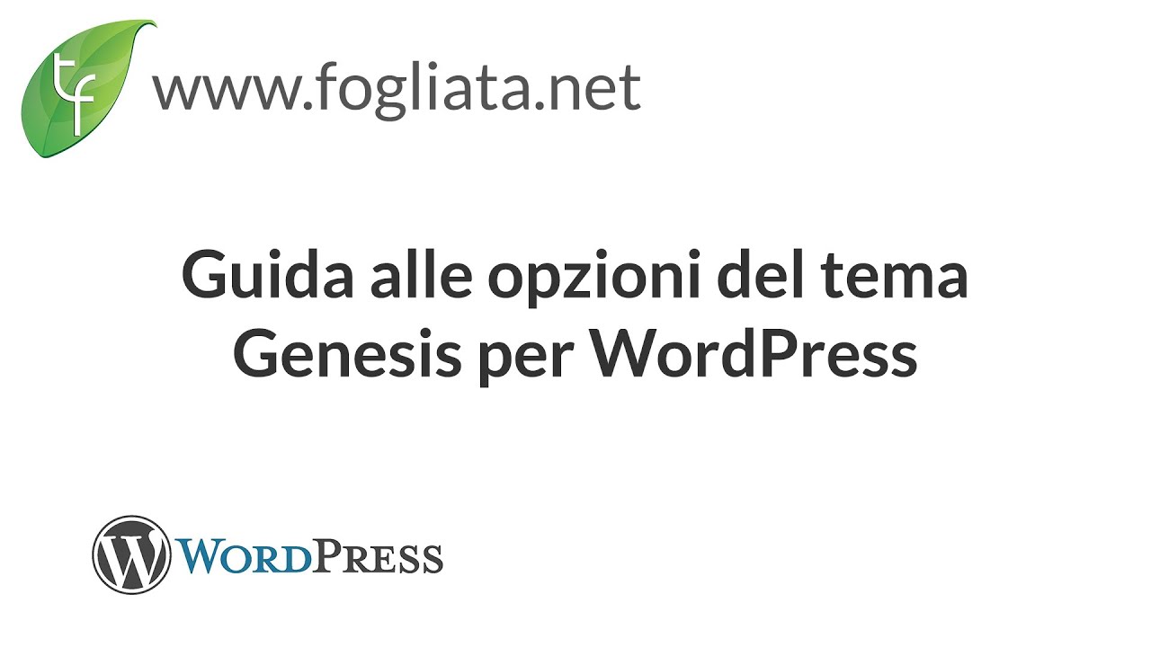 Guida alle opzioni del tema Genesis per WordPress