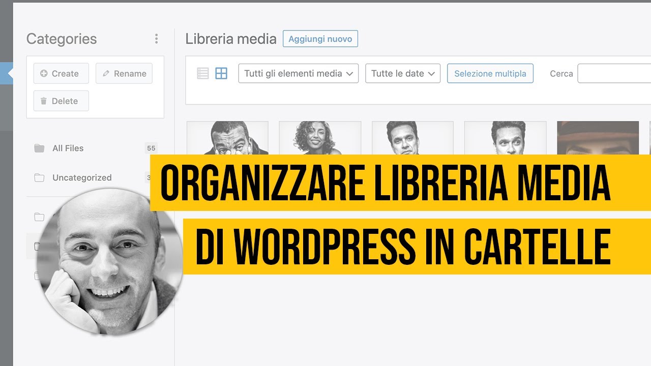 Organizzare la libreria media di WordPress in cartelle con FileBird e HappyFiles