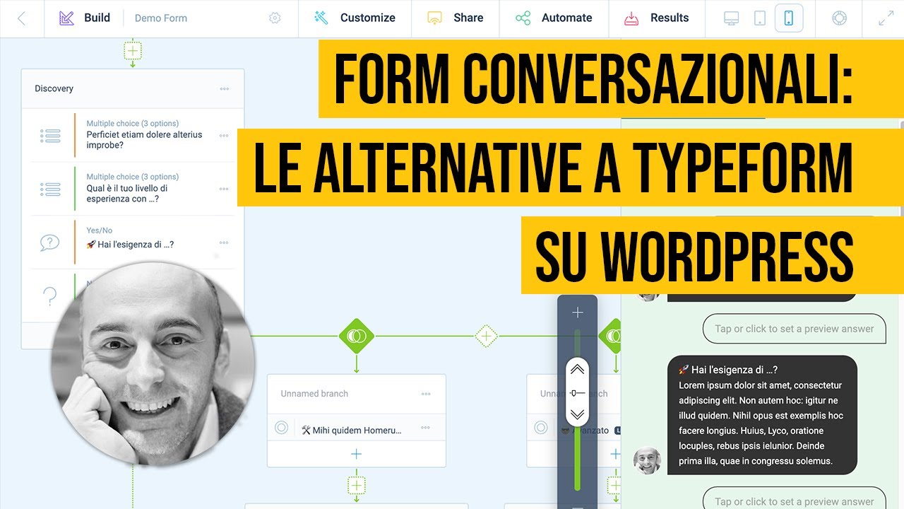 Form Conversazionali su WordPress: alternative a Typeform