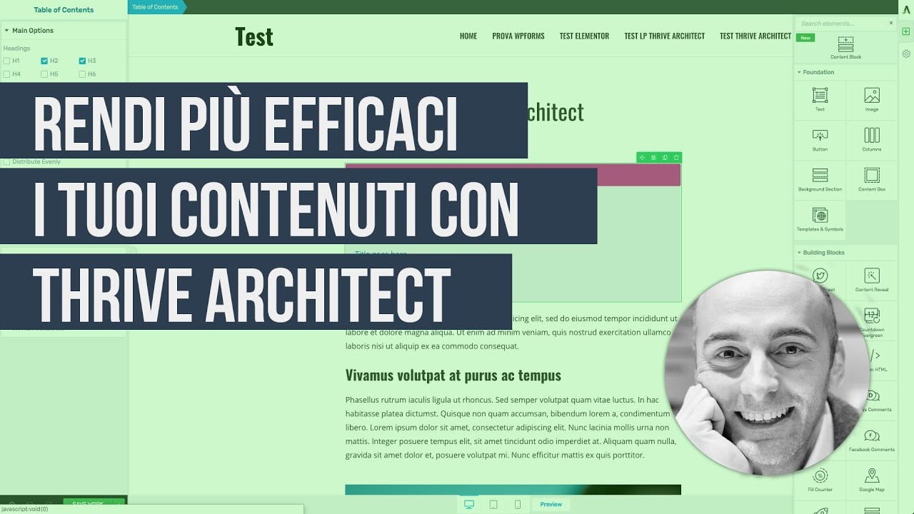 Thrive Architect: come usare questo page builder per WordPress
