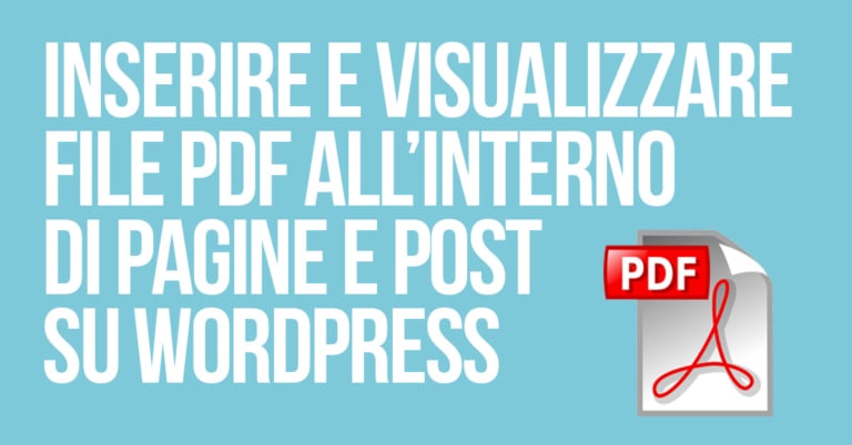 FIle PDF in WordPress