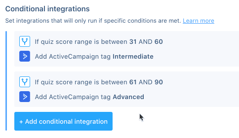 Logica condizionale per realizzare quiz su ConvertBox