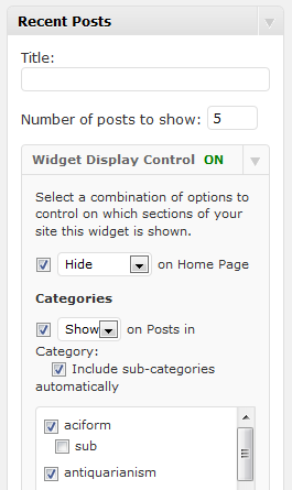 conditional widget